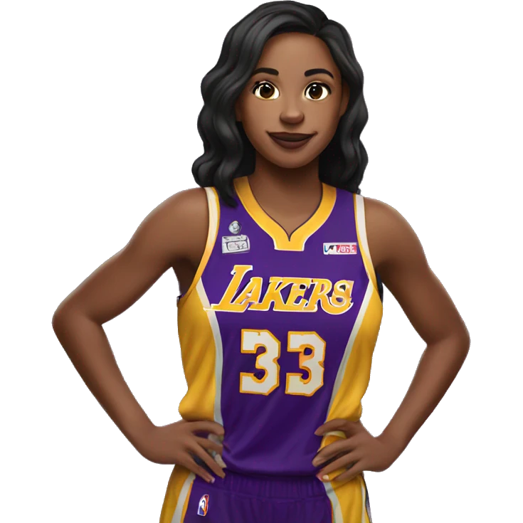 girl in lakers jersey emoji