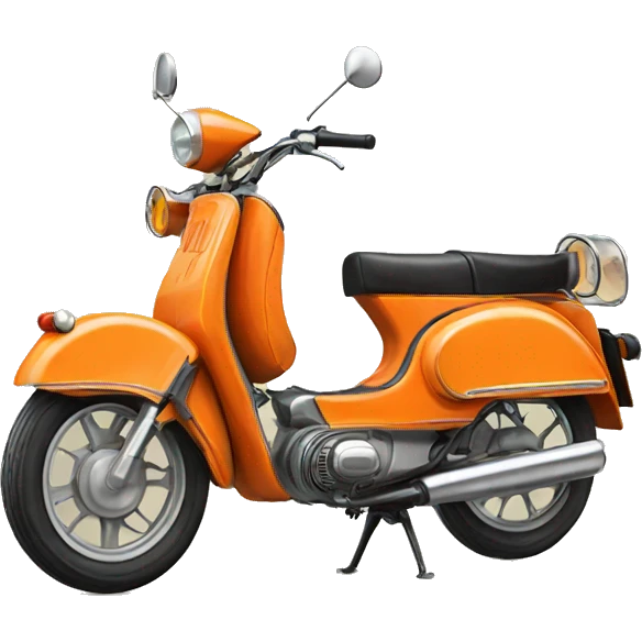 Orange vintage moped emoji
