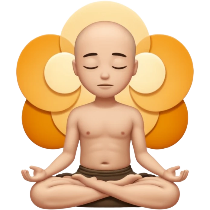 content face typing, eyes closed in a meditative, zen state emoji | AI ...