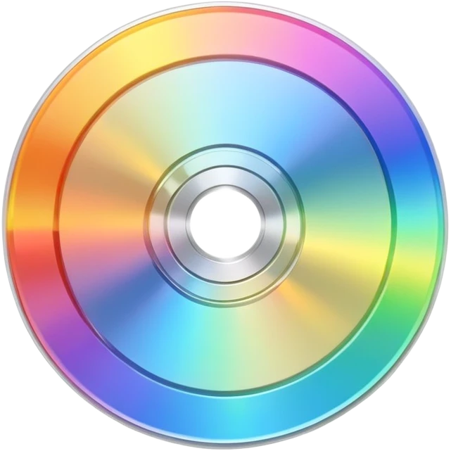 белый светящийся CD-диск, no background emoji