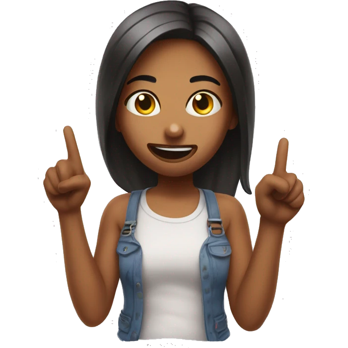 Emoji of a girl who brings her tongue out and shows this sign 🤙 emoji