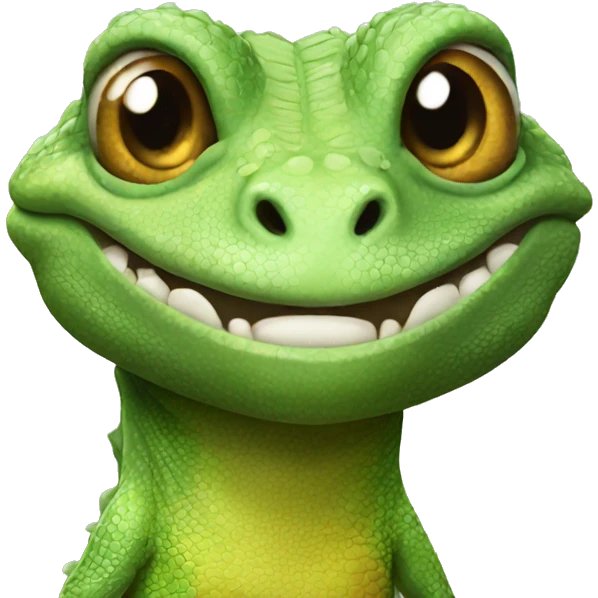 smiling lizard emoji