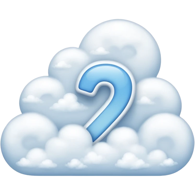 The number is 1 a made from clouds emoji