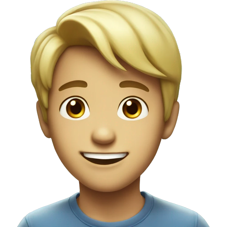 smiling boy now years party emoji