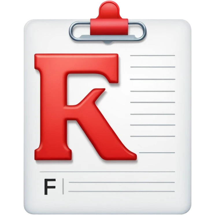 A report card from school is showing that the student is failing a class. This is indicated by large red letter F on it. emoji