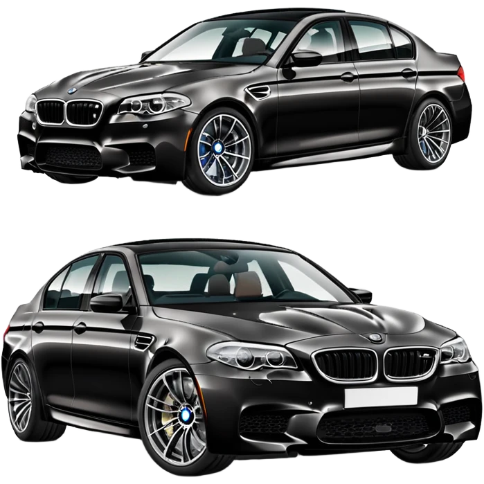 BMW M5 sports sedan car emoji