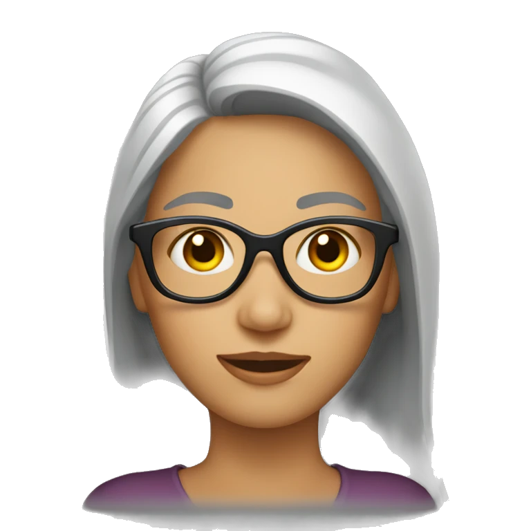 Une femme à lunette  emoji