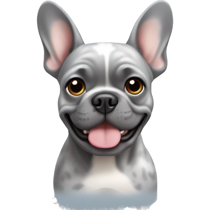 grey merle french bulldog emoji