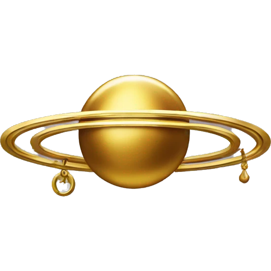 vivienne westwood saturn symbol, gold emoji
