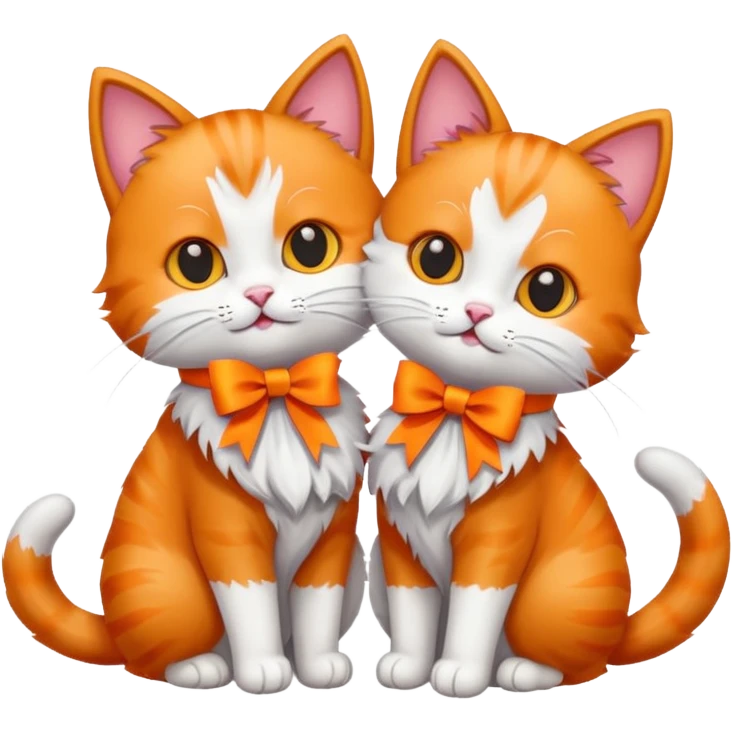cats with ribbon emoji