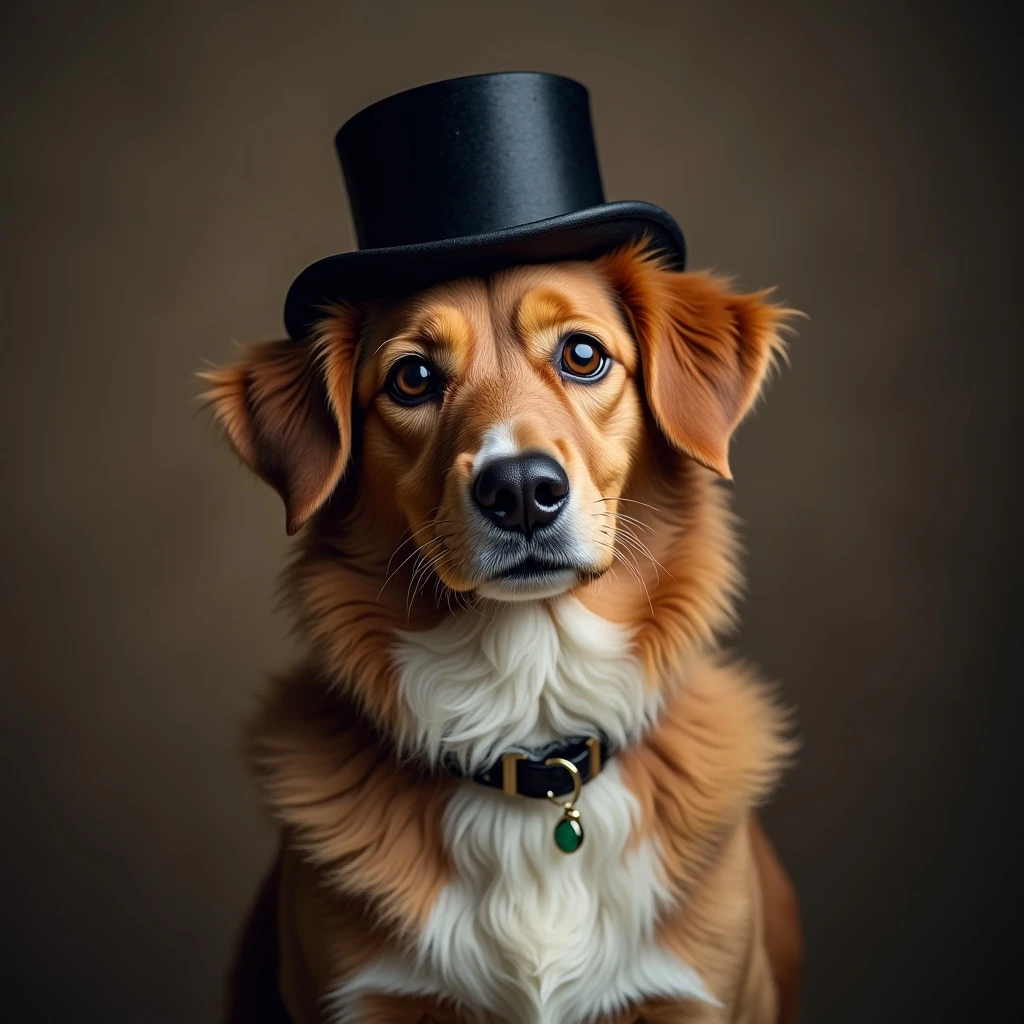 dog in a top hat emoji
