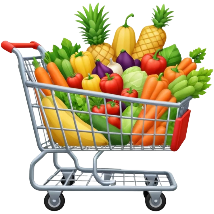 shopping cart full groceries emoji