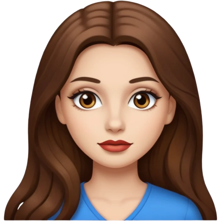 girl with long brown hair standing make up latina white skin tone emoji
