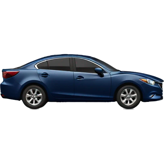Navy blue mazda6 with messed up bumper on right side emoji