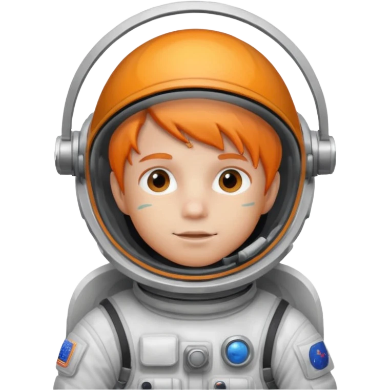 Astronaut boy kid with orange hair emoji
