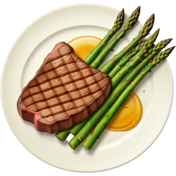 Steak and asparagus  emoji