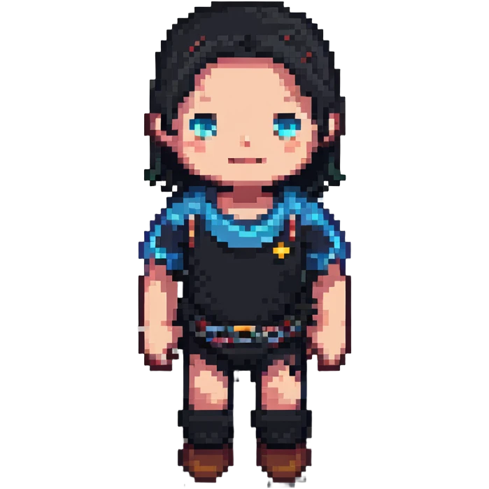 Simple pixel art person, basic human character emoji
