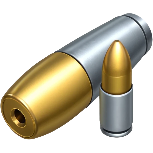 a single gun bullet sligly ratated to the right side emoji