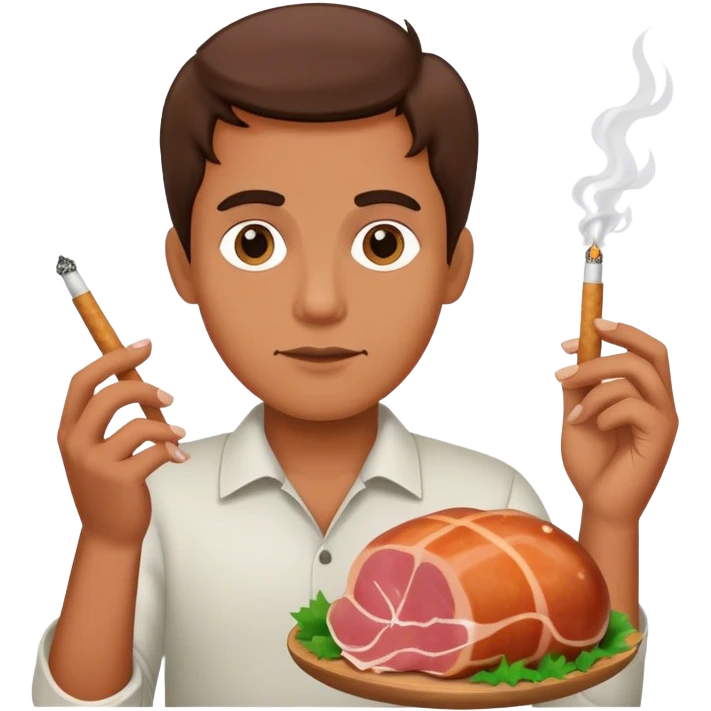 Ham with cigarettes  emoji