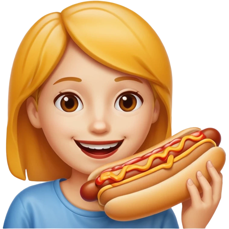 Sucking a hotdog emoji