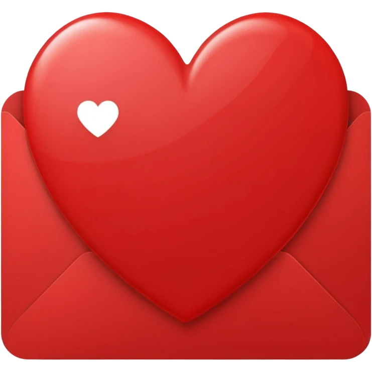 red greeting card emoji