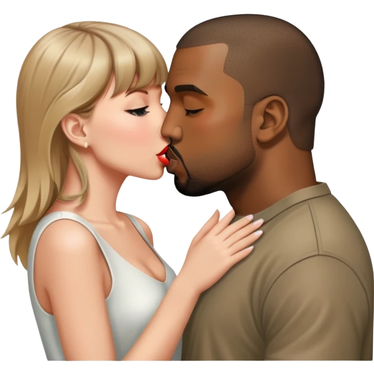 kanye west kissing taylor swift  emoji