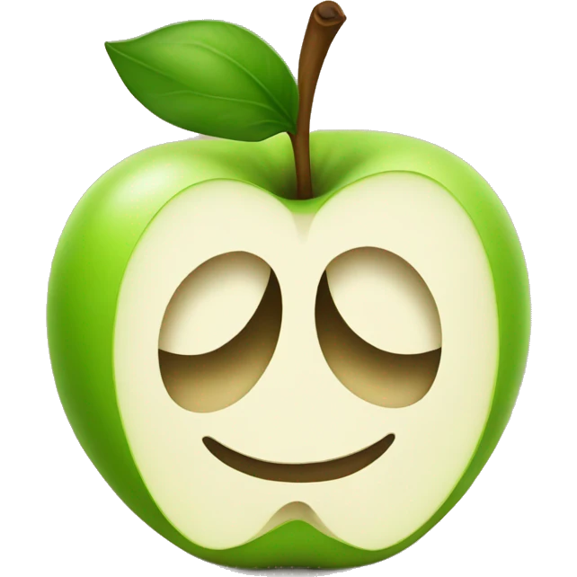 half apple emoji