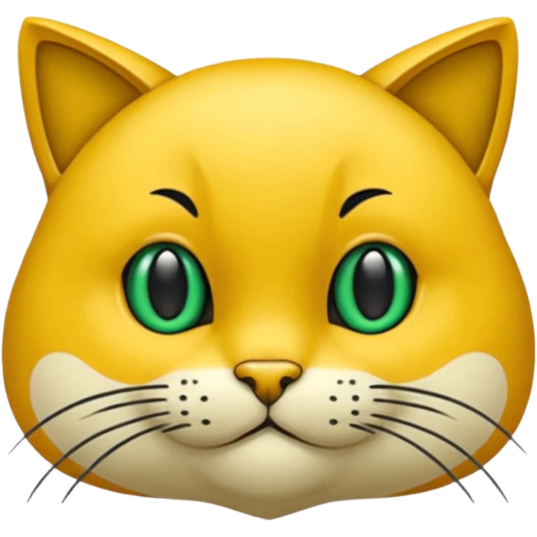 Нарисуй эмодзи для канала Юморкишас.Это веселый забавный рыжий кот с зелеными глазами, глаза и него веселые и озорные emoji