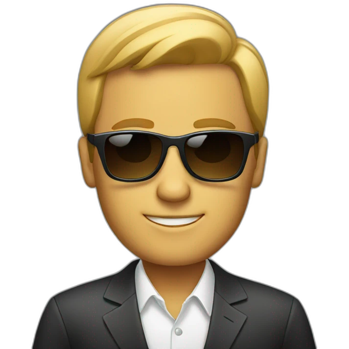 Businessman wearing sunglasses emoji