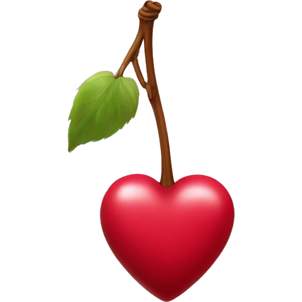 Cherry colour heart emoji