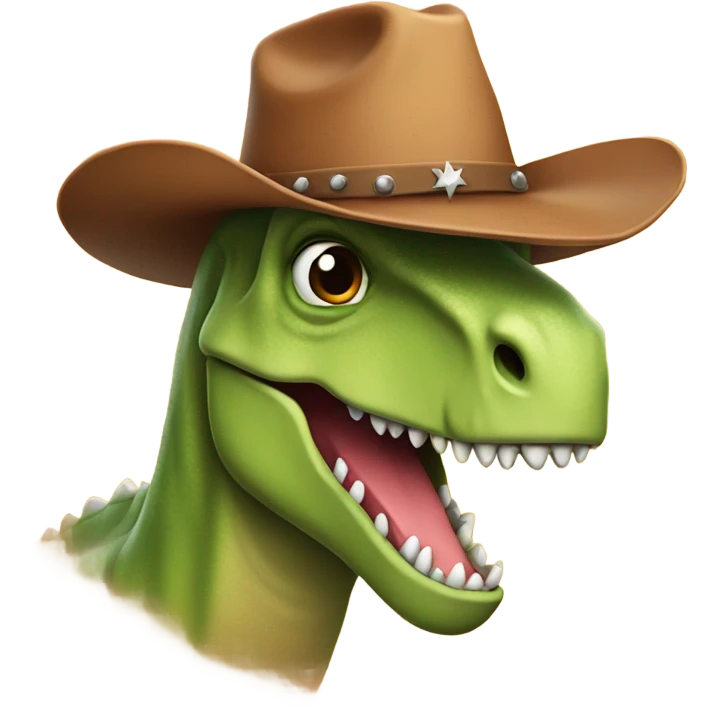 Dinosaur with cowboy hat  emoji
