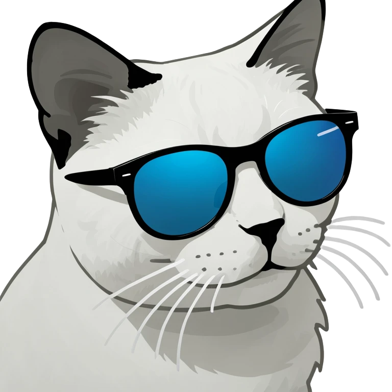 Cat with sunglasses emoji