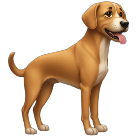 Chat sur un chien  emoji