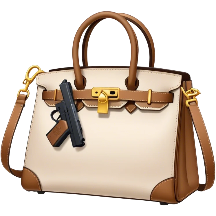 Birkin bag with a Glock  emoji