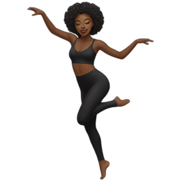 Beautiful Black women dance emoji