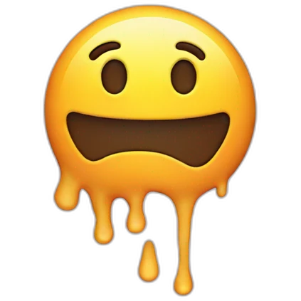 melting emoji fading away emoji
