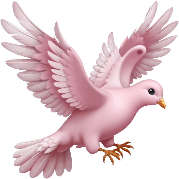 baby pink dove flying  emoji
