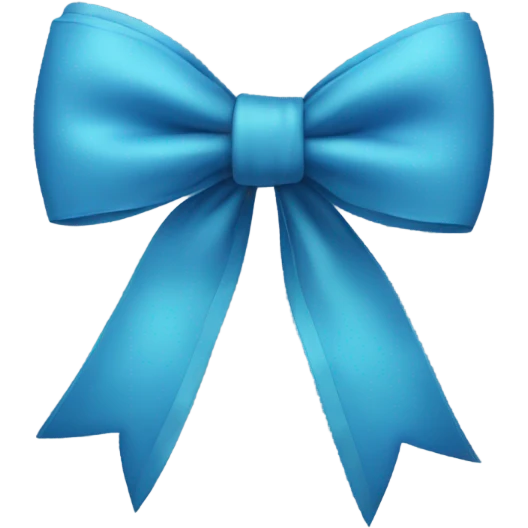 blue bow emoji