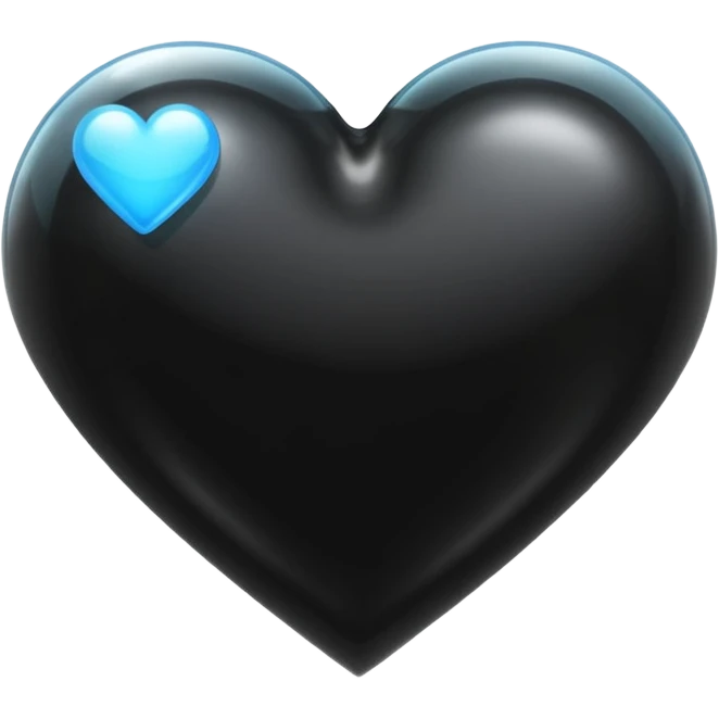 Create an emoji featuring a black heart 🖤 inside a thought bubble 💭 emoji
