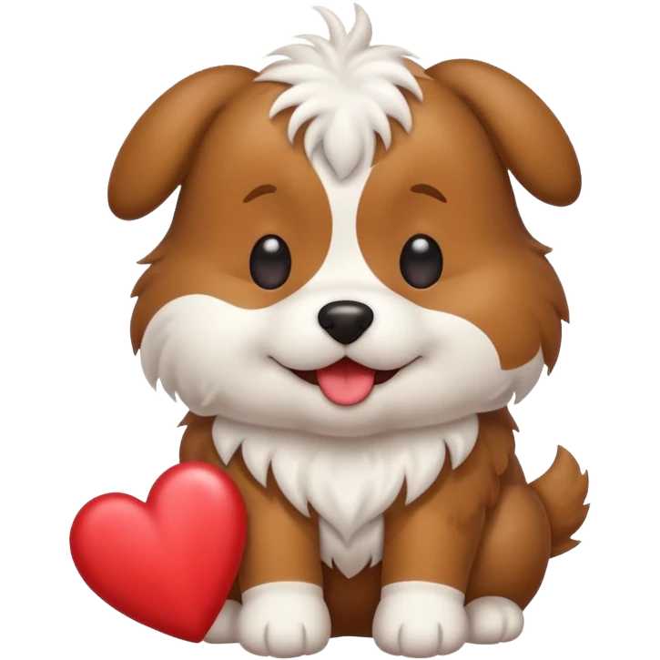 Dog pooping hearts emoji