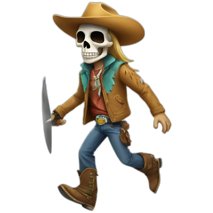 skull surfer cowboy emoji