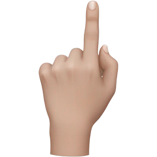girls hand with one finger down emoji
