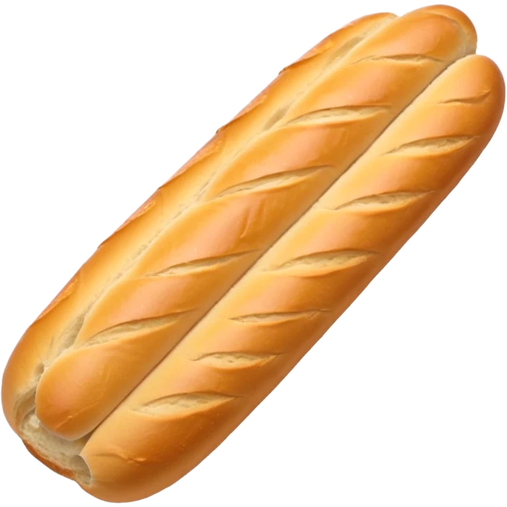 une mini baguette française chaude emoji
