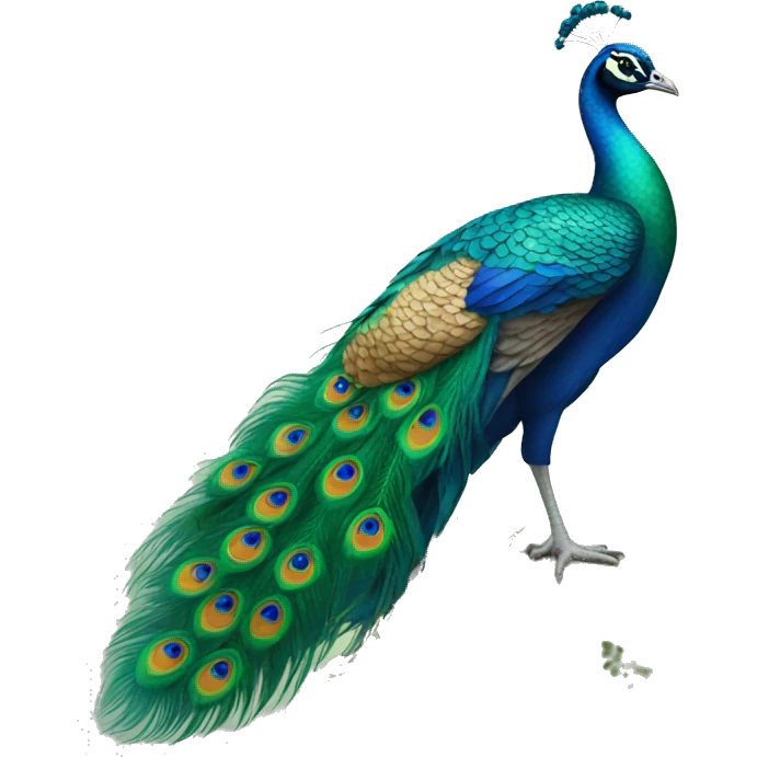 peacock with  emoji