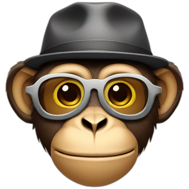 Monkey with cap and sunglasses emoji