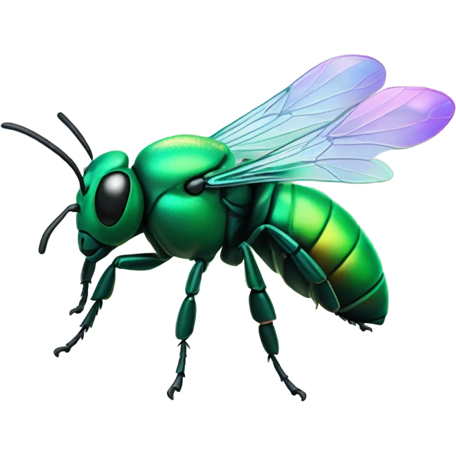 Green bee  emoji