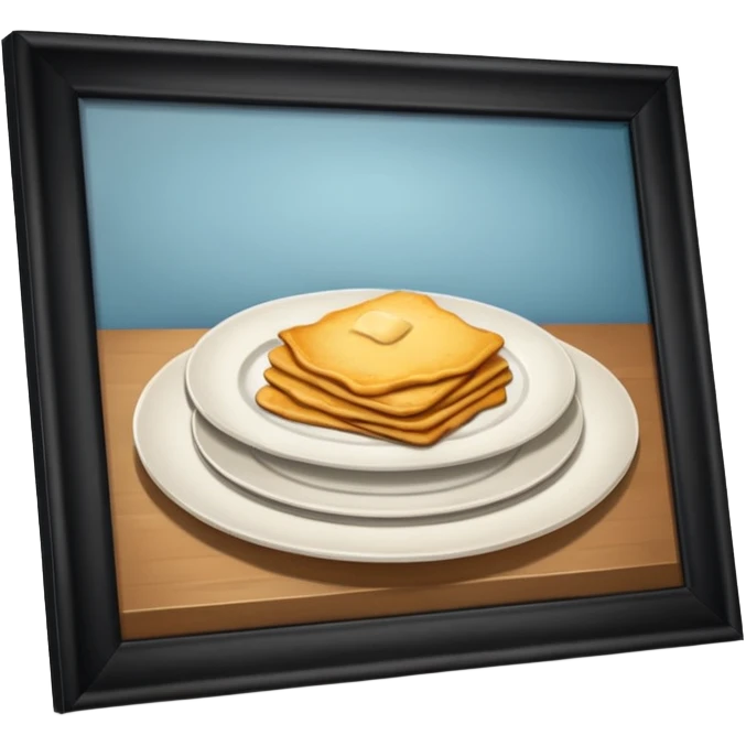 Dirty plates in a bedroom  emoji