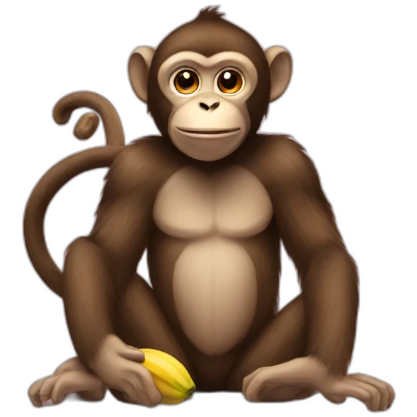 monkey with bnana emoji