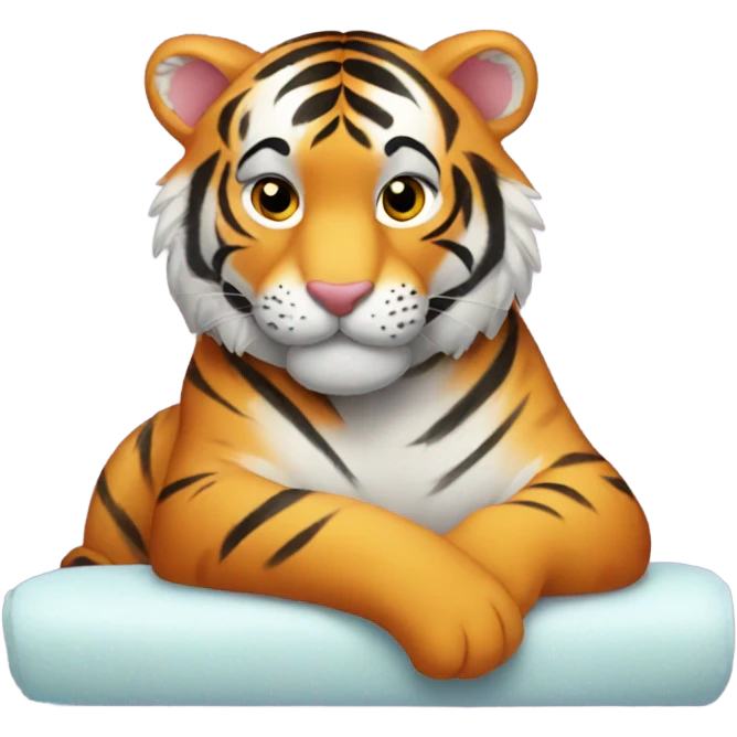 Tiger in love emoji