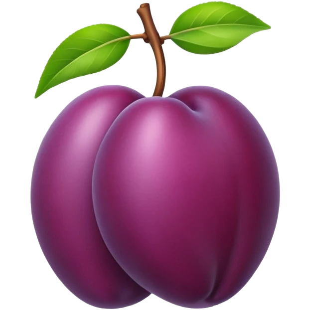 single plum fruit emoji